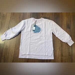 The Sunday Collective Organic Weekend Sweatshirt Lavender, girls sz 12Y - NWT